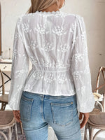 Lace Detail Button Up Shirt