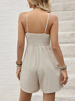 Smocked Back Spaghetti Strap Romper