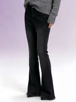 Full Size Vintage Wash High-Waisted Flare Jeans Plus Size