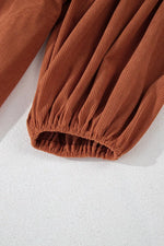 Corduroy Button-Down Babydoll Dress