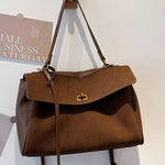 Solid Color Flap Crossbody Bag