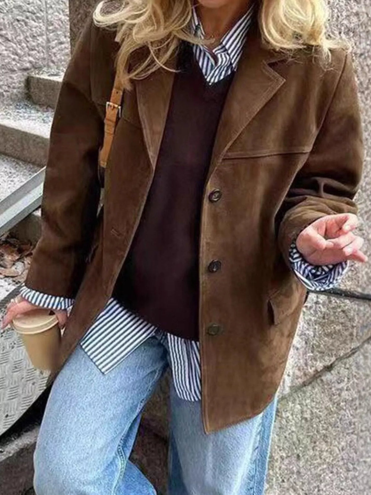 Button Up Long Sleeve Outerwear
