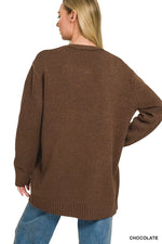 Zenana Open Front Sweater Cardigan