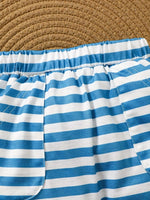 Children's Dinosaur Print Tee & Striped Shorts Set