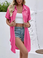 Relaxed Fit Button-Down Longline Shirt
