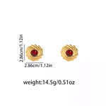 18K Gold-Plated Spiral Statement Earrings