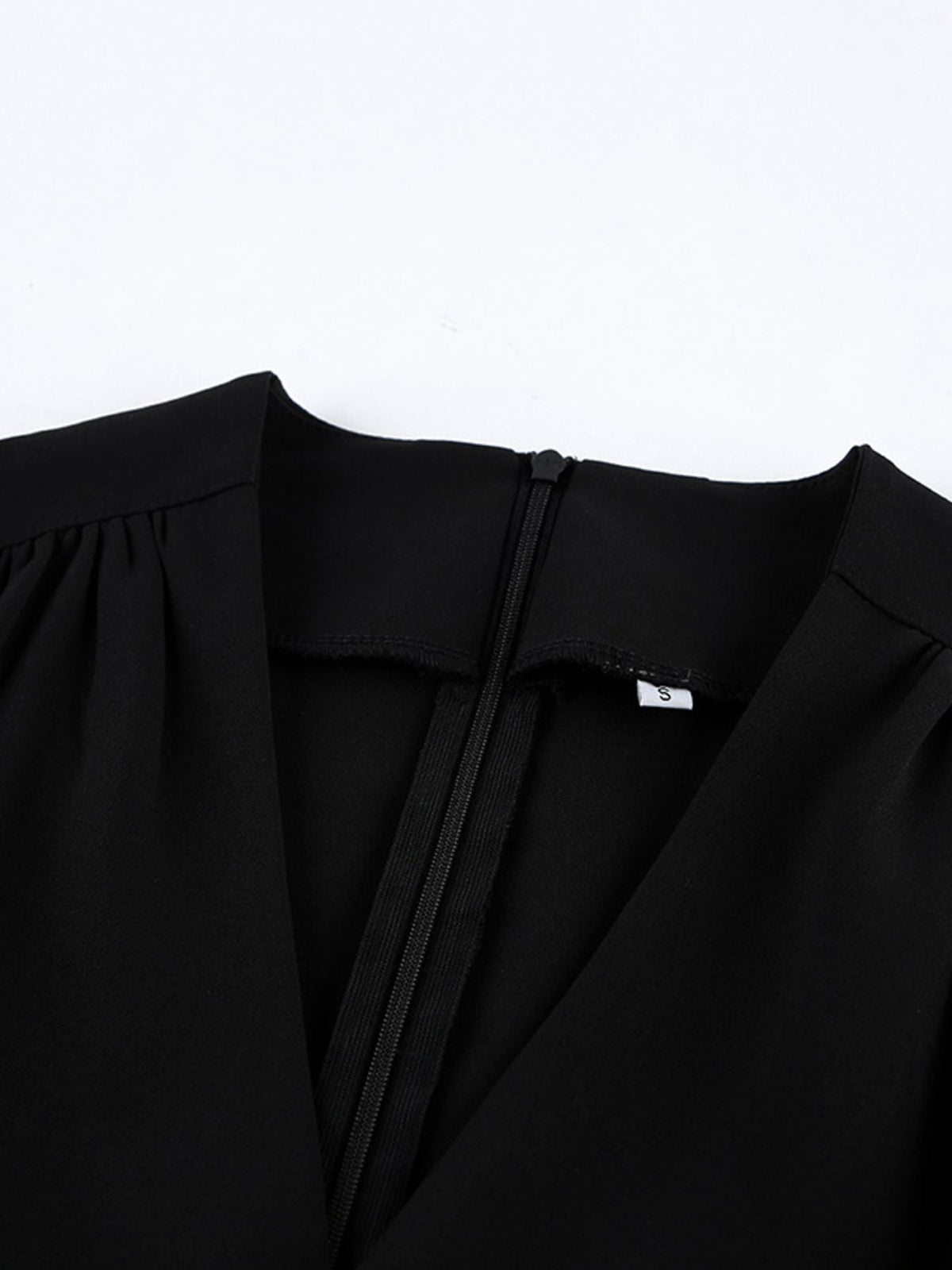 Ruched Surplice Long Sleeve Dress