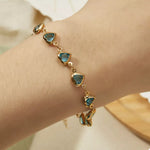18K Gold-Plated Heart Bracelet