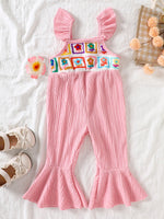 Children's Crochet Ruffle Trim Jumpsuit