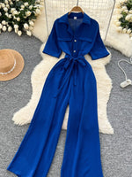 Tie Waist Wide Leg Jumpsuit