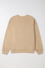 Plus Size Round Neck Long Sleeve Sweatshirt