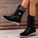 Lace-Up Ankle Combat Boots