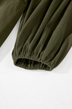Corduroy Button-Down Babydoll Dress