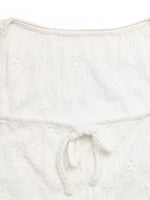 Lace Square Neck Crop T-Shirt