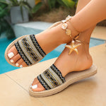 Woven Strap Open Toe Sandals