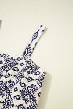 Bohemian Print Wide Leg Jumpsuit