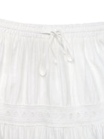 Lace Detail Elastic Waist Skirt
