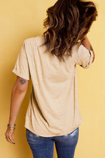 Corn Letter Graphic Cuffed Tee