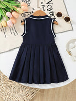 Children's Sleeveless Pleated Dress