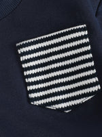 Children's Striped Pocket Sweatshirt & Pants Set