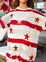 Stars and Stripes Long Sleeve Sweater