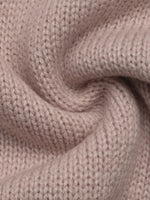 Openwork Mock Neck Sweater