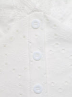 Eyelet Lace Trim Short Sleeve Shirt