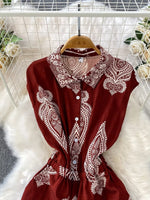 Button Front Wide Leg Jumpsuit
