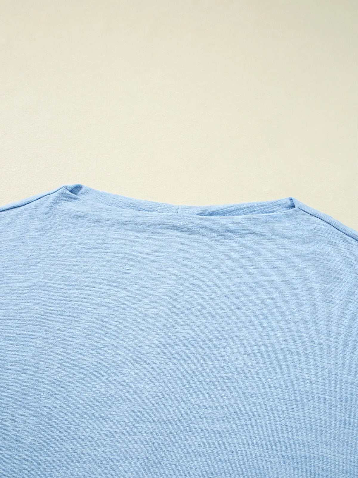 Solid Color Batwing Long Sleeve Top