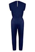 Drawstring Round Neck Sleeveless Jumpsuit
