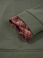 Plaid Patchwork Drop Shoulder Sweatshirt