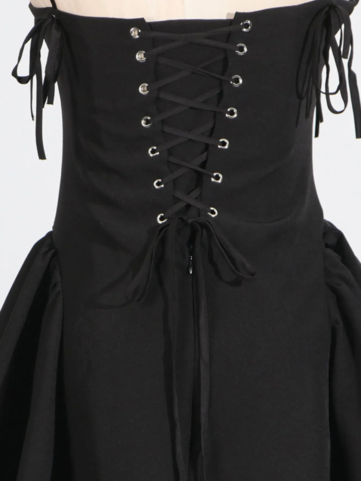 Lace Up Mini Cami Dress