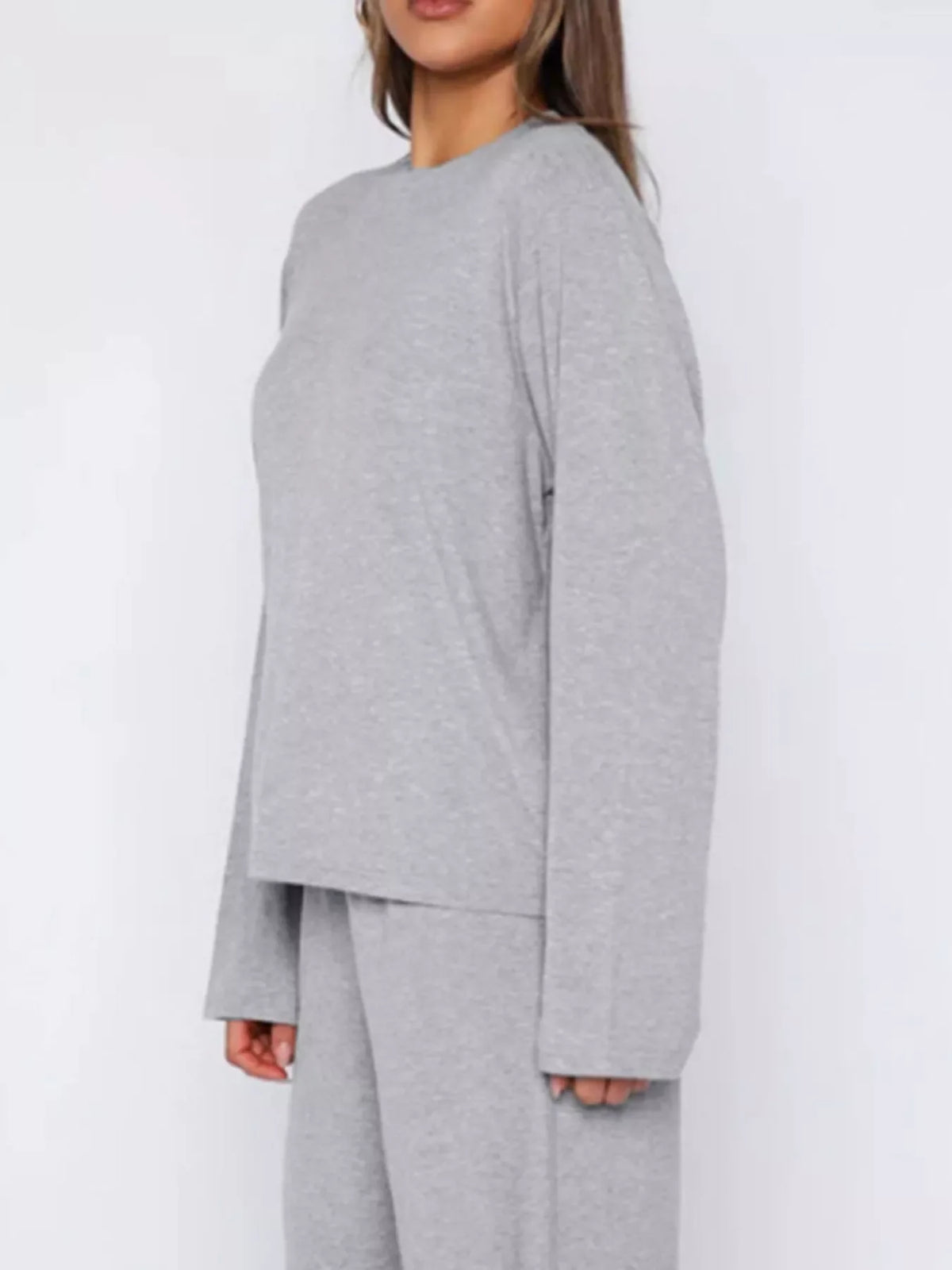 Relaxed Fit Long Sleeve Top and Pants Set