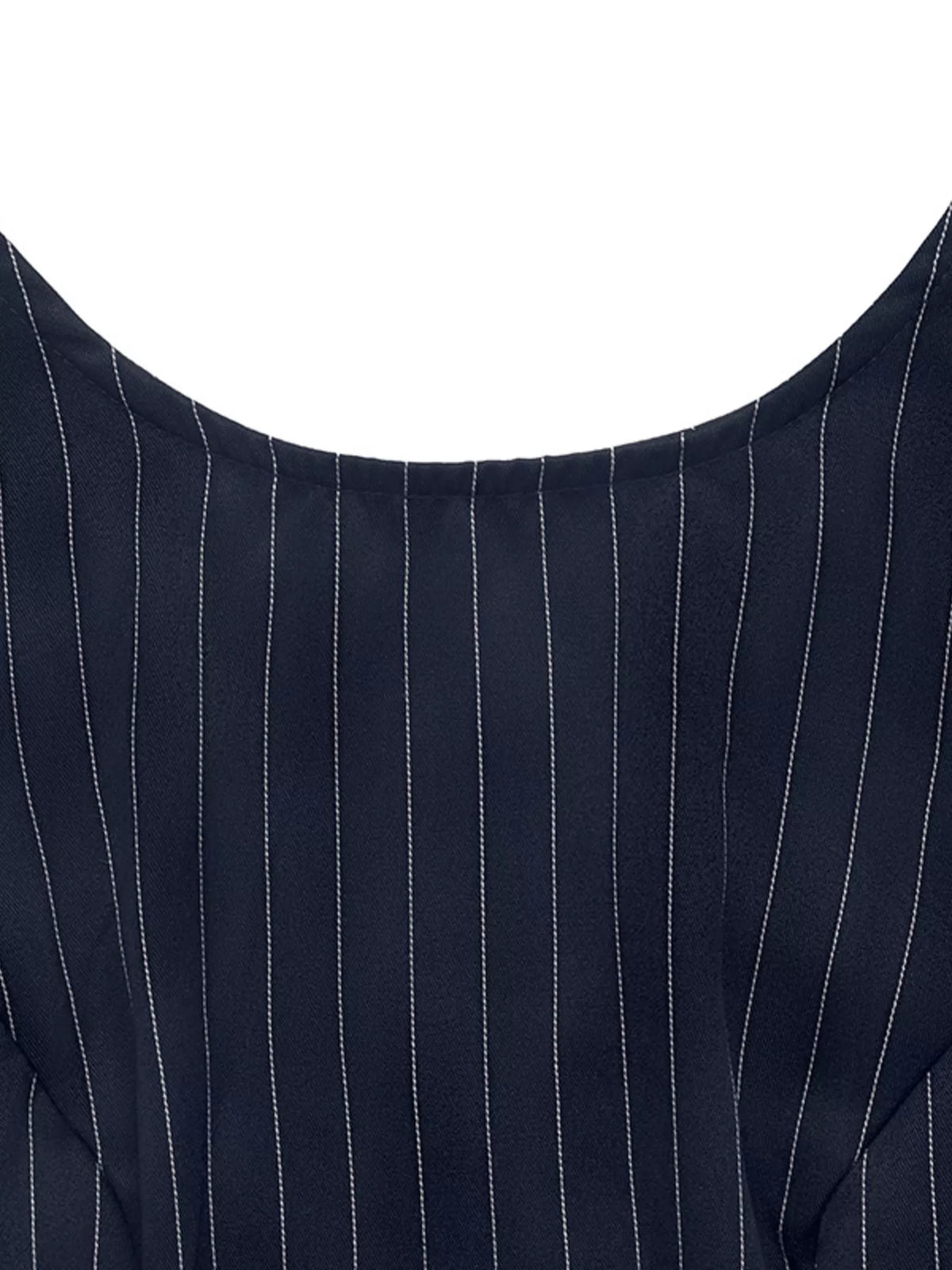 Striped Sleeveless Tie Waist Dress