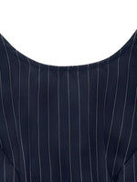 Striped Sleeveless Tie Waist Dress