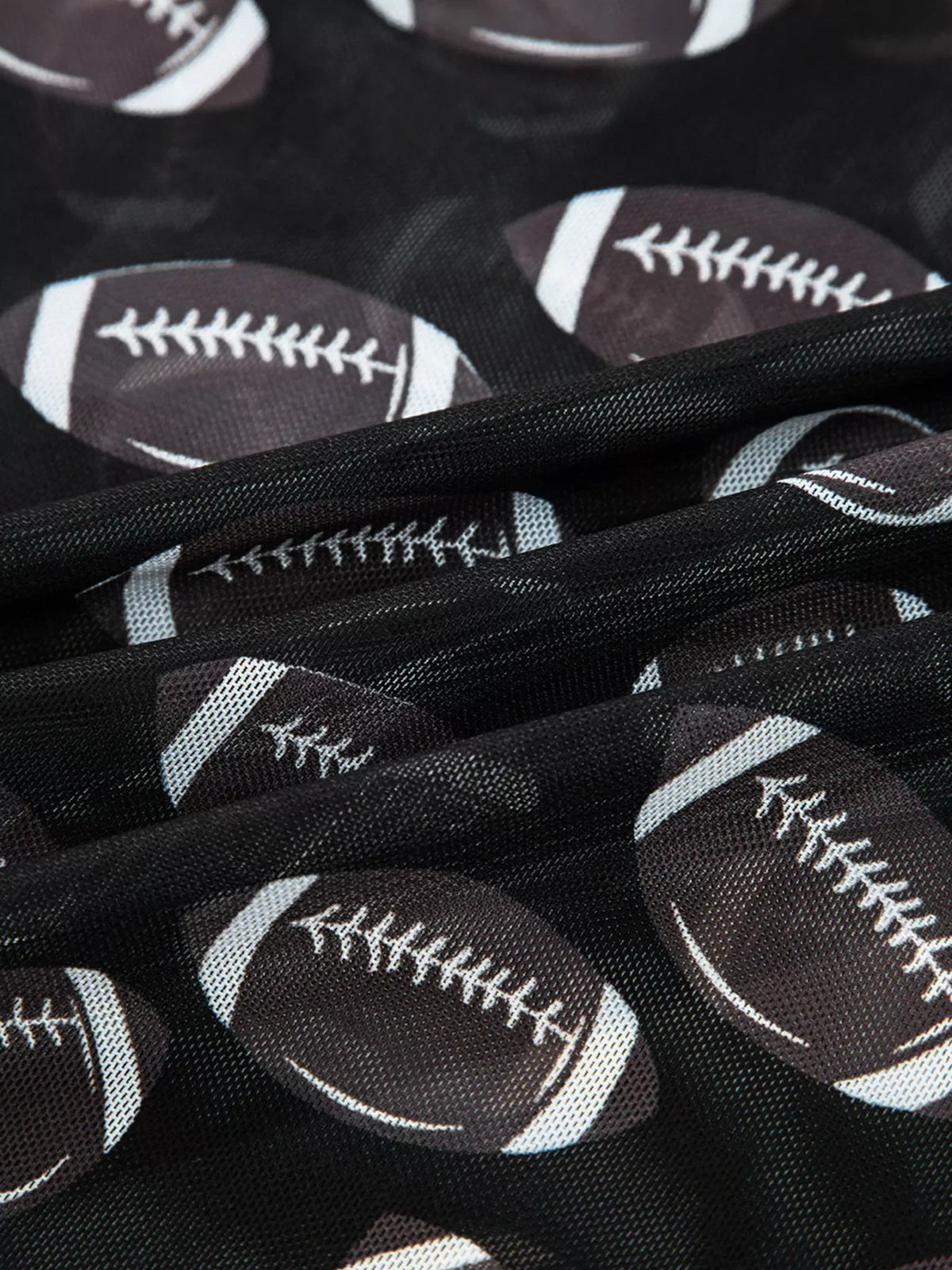 Game Day Mesh Sheer Long Sleeve Top