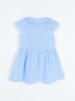 Children's Gingham Peter Pan Collar Button-Front Dress