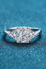3 Carat Moissanite 925 Sterling Silver Rhodium-Plated Ring
