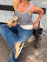 Striped Scoop Neck Tank