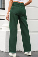 Crossed Waist Raw Hem Shift Jeans