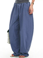 Drawstring Wide-Leg Pants