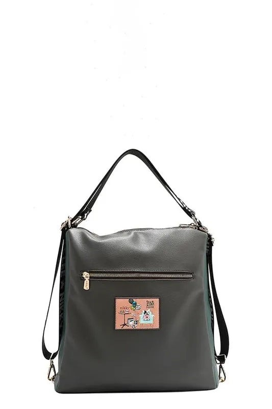 Nicole Lee USA Multifunction Adjustable Strap Eco-Leather Backpack