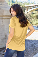 Basic Bae Bamboo Full SizeV-Neck Short Sleeve T-Shirt