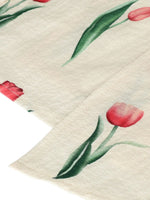 Tulip Print Twist Front Slit Cami Dress