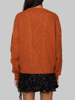 Cable Knit Button Up Cardigan