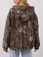 Printed Kangaroo Pocket Oversized Hoodie