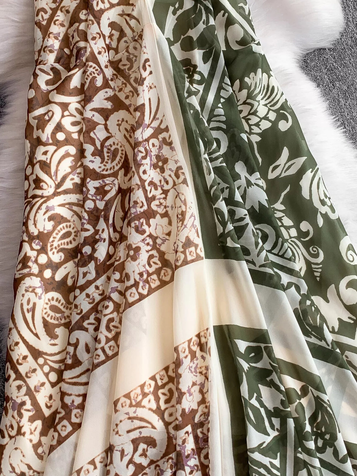 Printed V-Neck Cami Dress