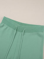 Contrast Trim T-Shirt and Drawstring Pants Set
