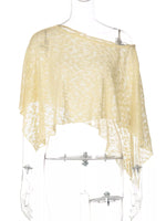 One Shoulder Long Sleeve Cover Up