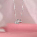 925 Sterling Silver Zircon Heart Necklace